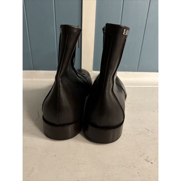 Alessandro Dell\'Acqua Boots Mens Size 42 Black Leather Cap Toe Shoes - Italy Alessandro Dell main image 3
